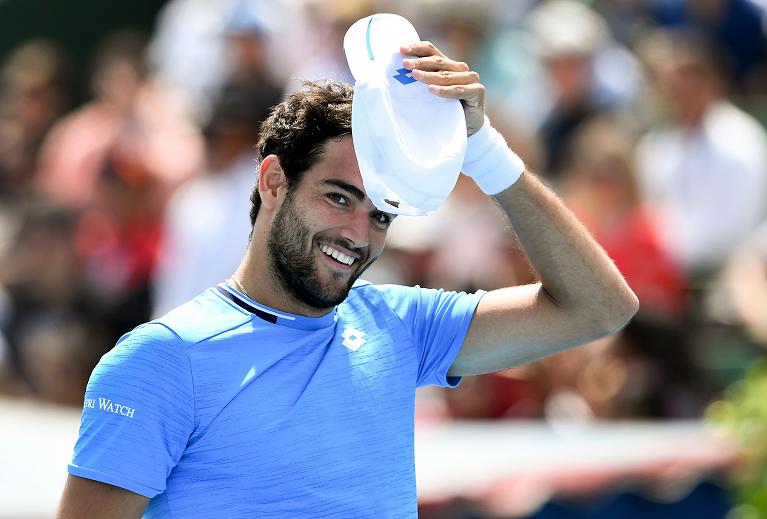 Matteo Berrettini in campo a Melbourne