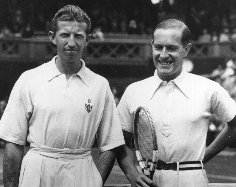 Don Budge con il barone tedesco Gottfried Von Cramm a Wimbledon