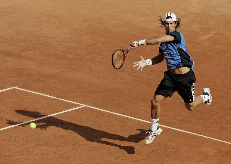Fernando Verdasco a Roma nel 2005 contro Roddick
