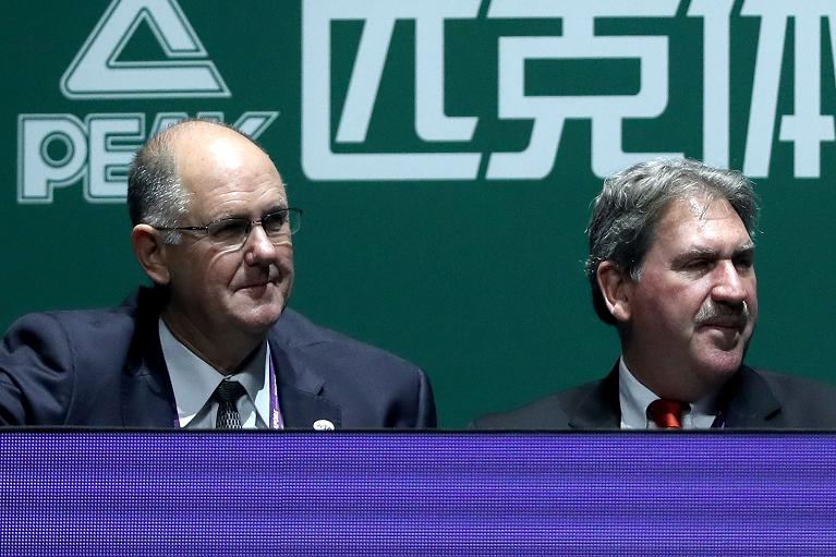 Steve Simon Ceo della Wta e Dave Haggerty presidente della Itf