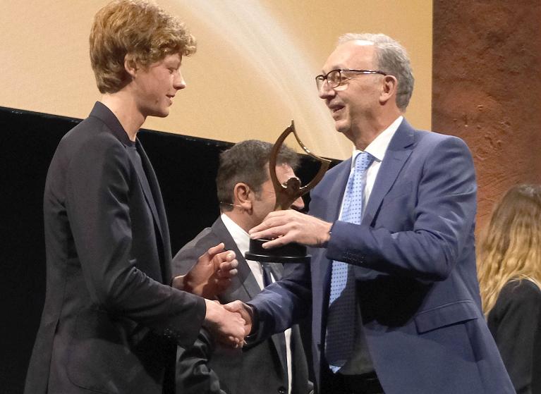  jannik sinner e graziano risi supertennis award 2019
