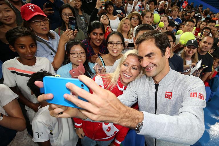 federer con i fans