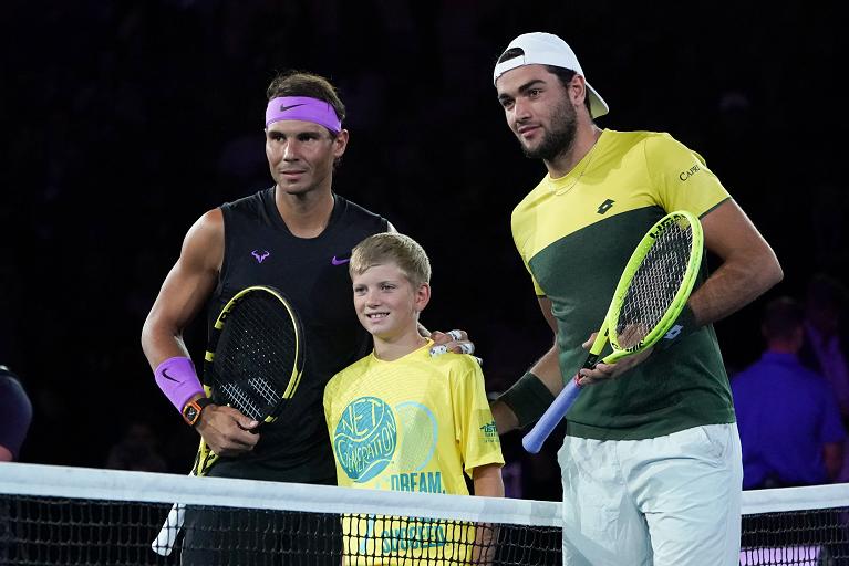 Matteo Berrettini e Rafa Nadal inizio match