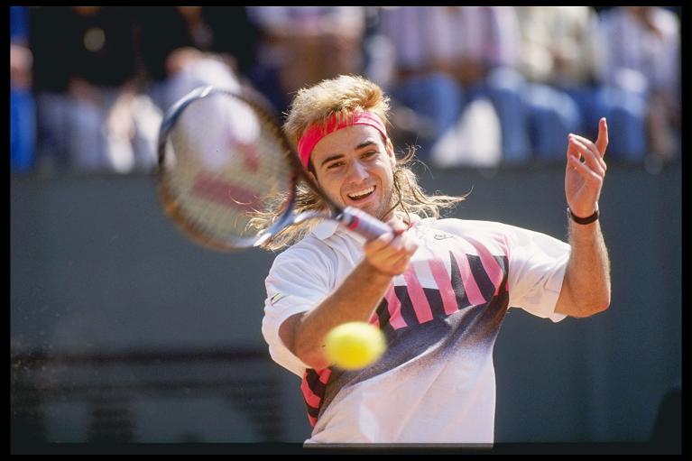 Andre Agassi nel 1990, anno del suo primo successo a Key Biscayne