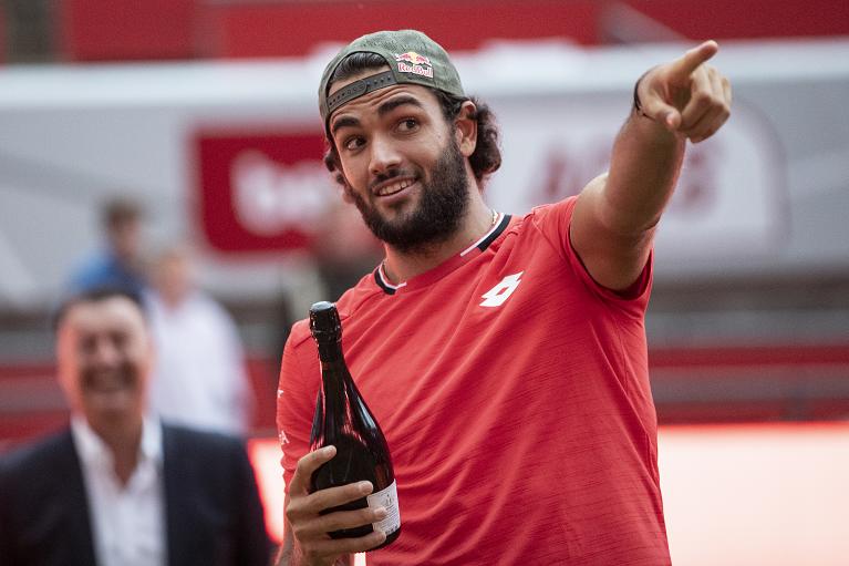 Matteo Berrettini dopo la finale del Bett1 Aces a Berlino contro Dominic Thiem