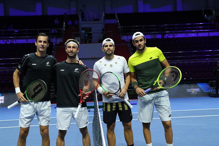Matteo Berrettini e Simone Bolelli vincitori in semifinale a San Pietroburgo sui belgi Gille e Vliegen