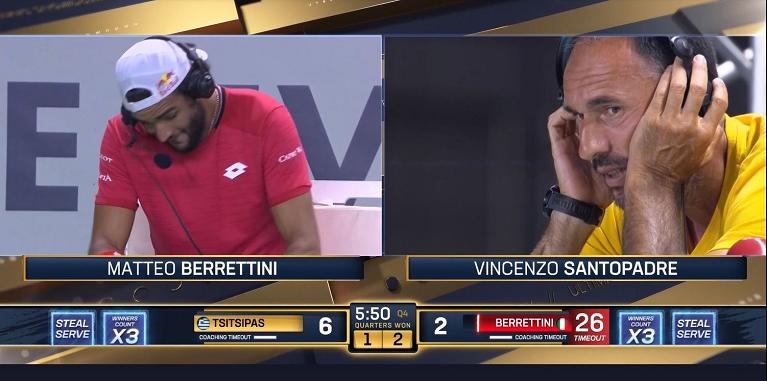 Matteo Berrettini con Vincenzo Santopadre