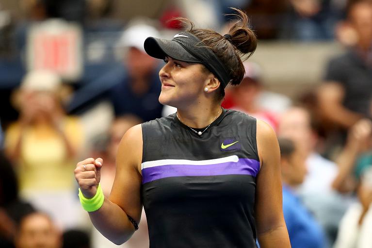 Andreescu sorriso e pugnetto