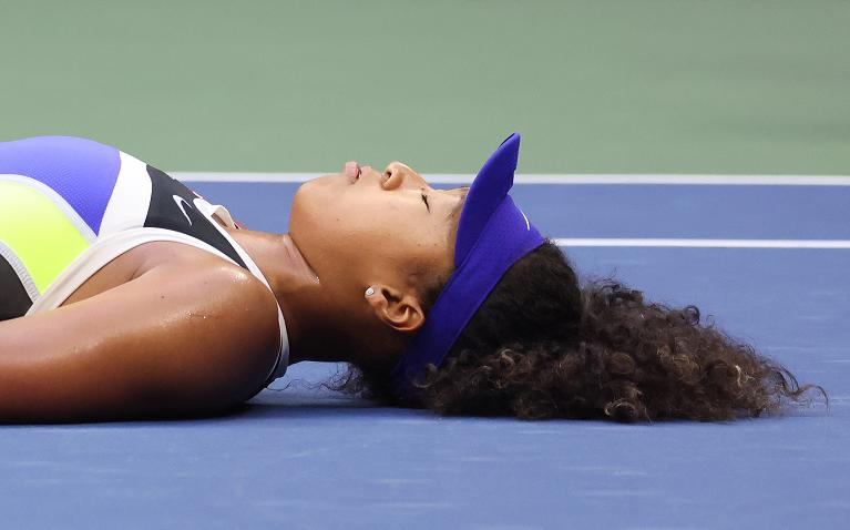 Naomi Osaka dopo la vittoria allo US Open