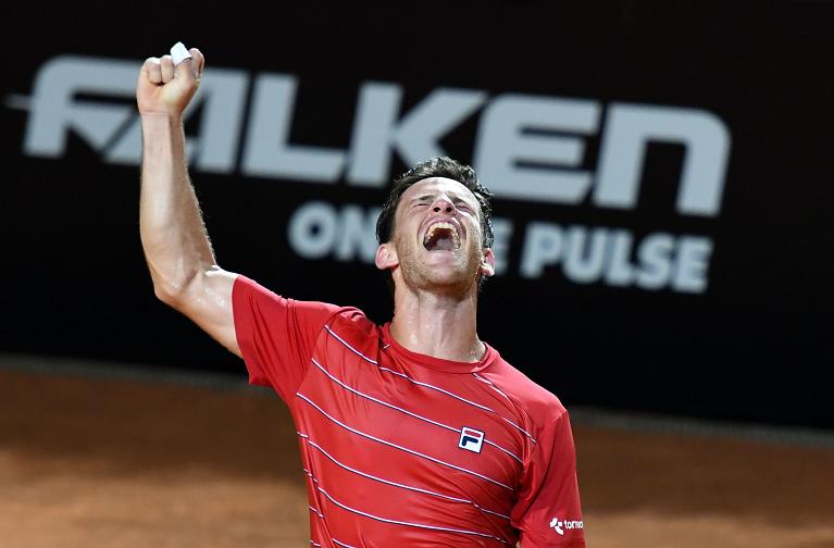 L'esultanza di Diego Schwartzman