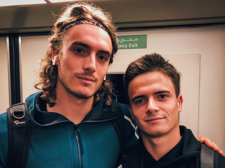 Stefanos Tsitsipas e il fratello Petros