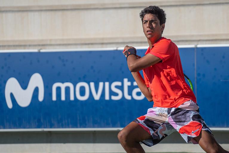 Abedallah Shelbayh, 17 anni, in azione (Foto Rafa Nadal Academy)