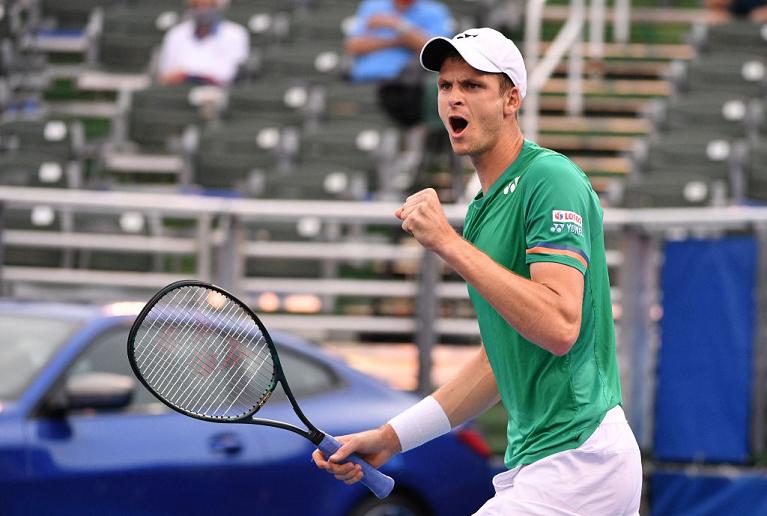 La grinta di Hubert Hurkacz (foto Getty Images)