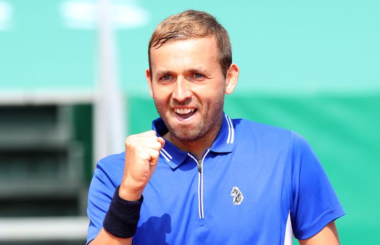 Tutta la grinta di Daniel Evans (foto Getty Images)