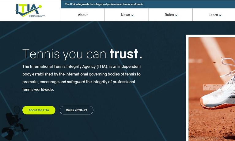 Il sito della International Tennis Integrity Agency