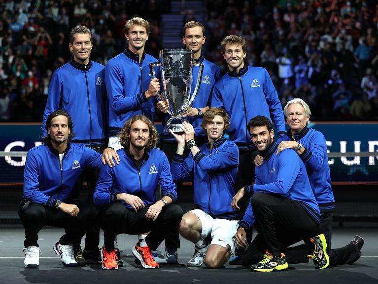 Il team Europe che ha conquistato la Laver Cup 2021