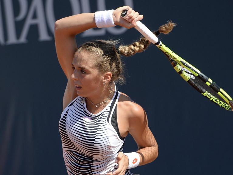 Il movimento di chiusura del diritto di Lucia Bronzetti (foto Palermo Ladies Open)