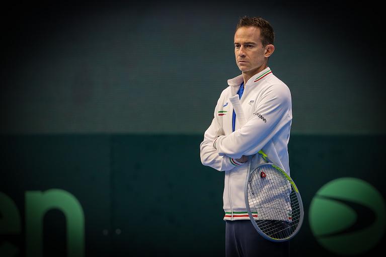 Davis Cup: il capitano azzurro Filippo Volandri (foto Sposito)