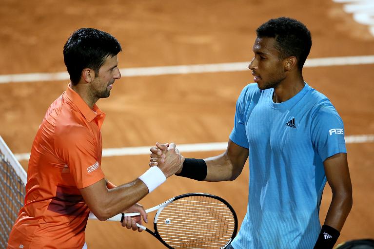 Novak Djokovic e Felix Auger-Aliassime
