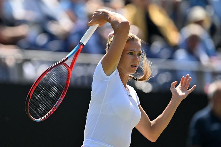 Il movimento di chiusura del diritto di Camila Giorgi (foto Getty Images)