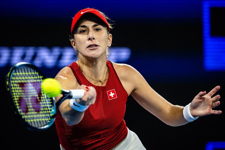 Belinda Bencic, n.12 del mondo, in azione a Brisbane (Foto Getty Images)