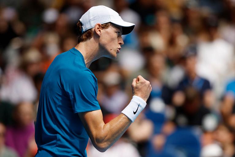 La grinta di Jannik Sinner (foto Getty Images)