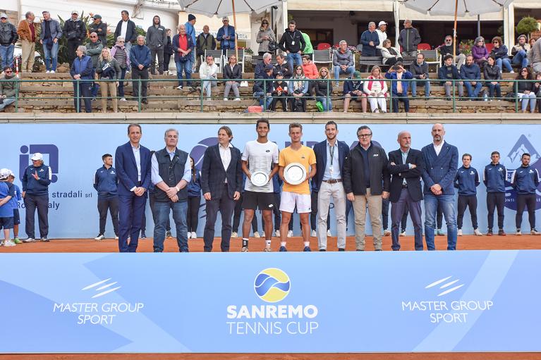 Luca Van Assche e Juan Pablo Varillas premiati al Challenger di Sanremo (foto MDLPHOTO)