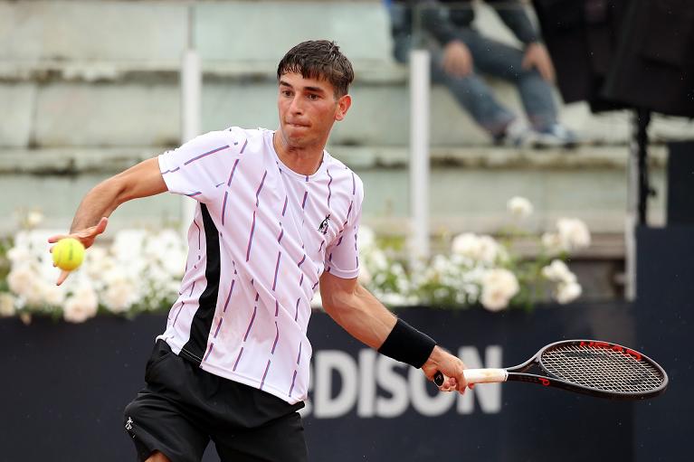 Matteo Gigante in azione agli Internazionali BNL d'Italia (Foto Sposito)