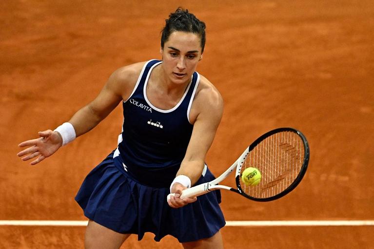 La volée di diritto di Martina Trevisan (foto Getty Images)