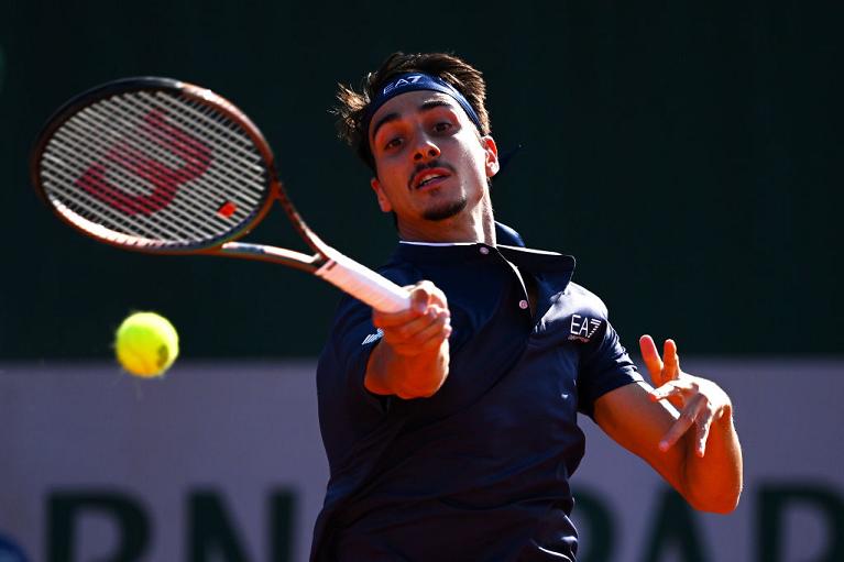 Un diritto di Lorenzo Sonego al Roland Garros 2023 (Getty Images)