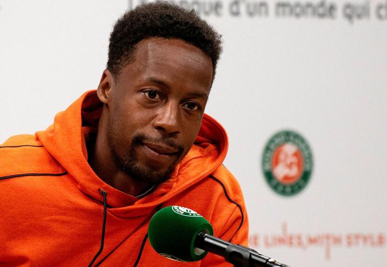 Gael Monfils in conferenza stampa al Roland Garros (Getty Images)