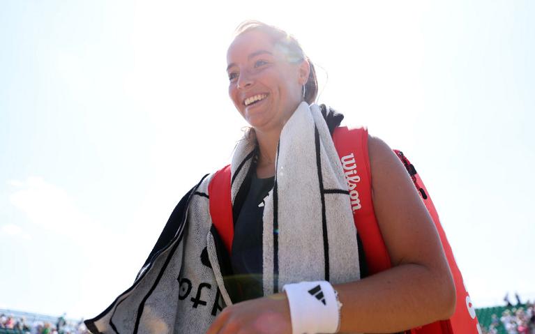 La gioia di Jodie Burrage al WTA Nottingham (Getty Images)