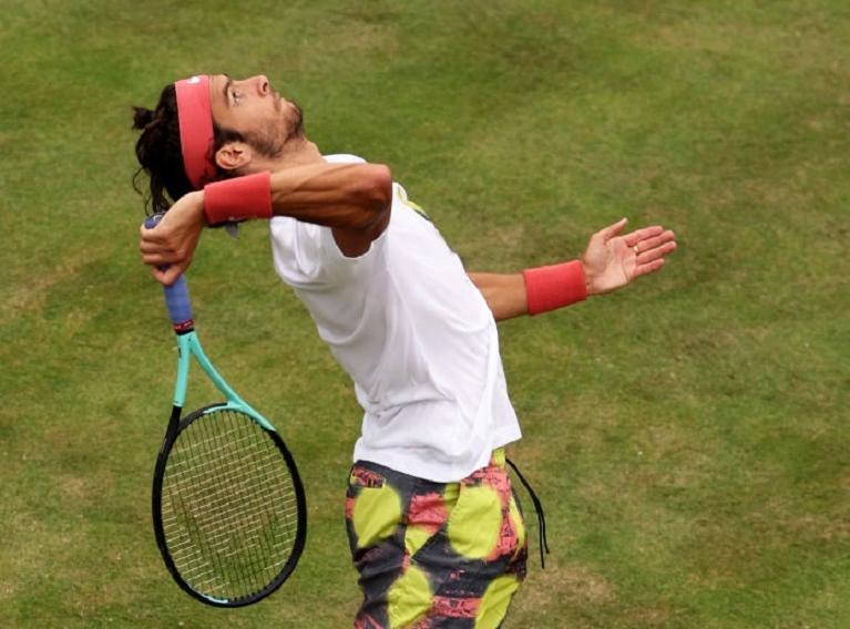 Musetti in allenamento al Queen's (Getty Images)