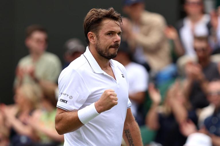 Stan Wawrinka esulta a Wimbledon (Getty Images)