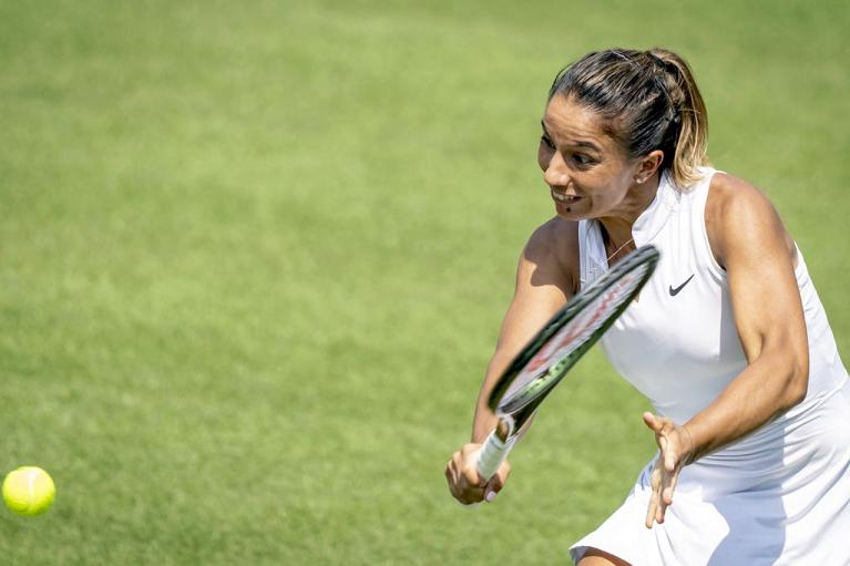 Natalija Stevanovic in azione a Wimbledon (Getty Images)