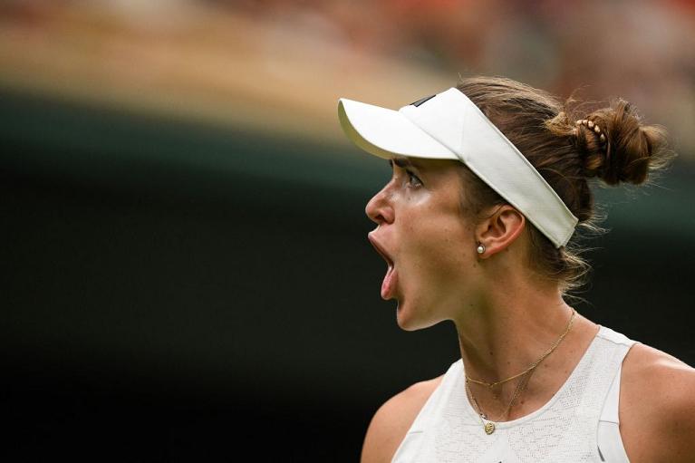 L'esultanza di Elina Svitolina a Wimbledon (Getty Images)