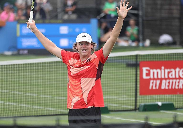 Alex Michelsen esulta (foto ATP Newport website)