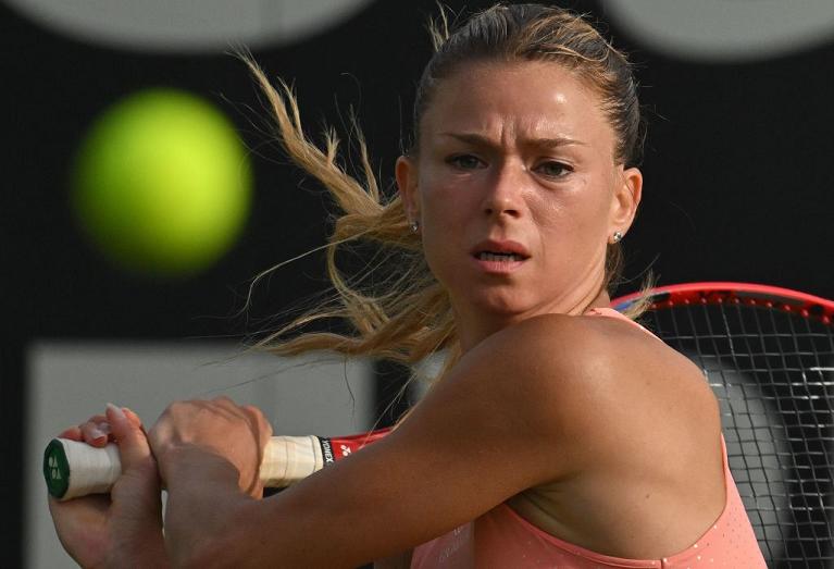 Un bel primo piano di Camila Giorgi (foto Getty Images)