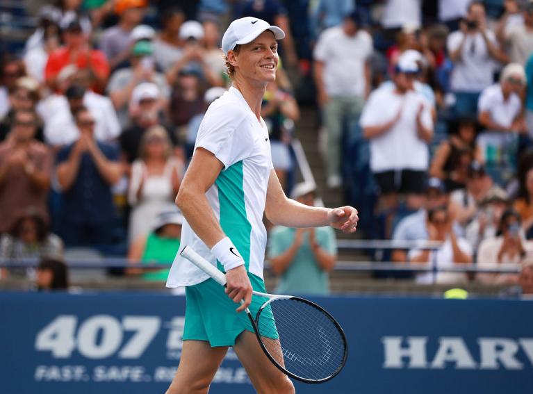 Il sorriso di felicità di Jannik Sinner (foto Getty Images)