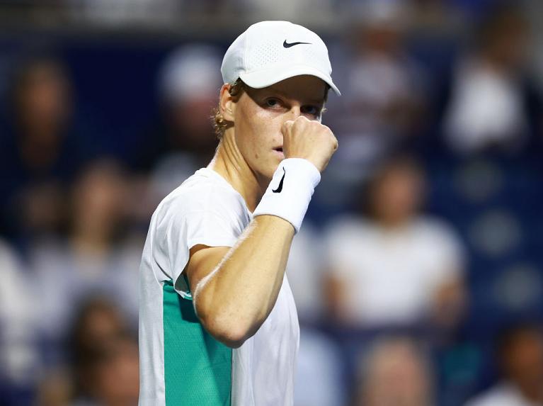 La grinta di Jannik Sinner (foto Getty Images)