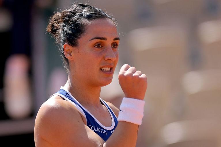 Martina Trevisan esulta (foto Getty Images)