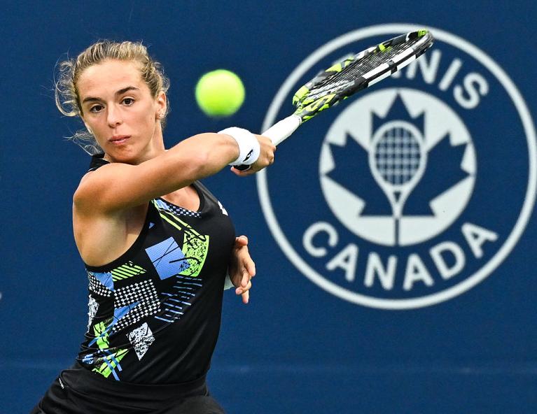 Lucia Bronzetti colpisce di diritto (foto Getty Images)