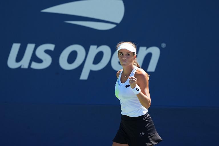 L'esultanza di Lucia Bronzetti allo US Open (Foto USTA)