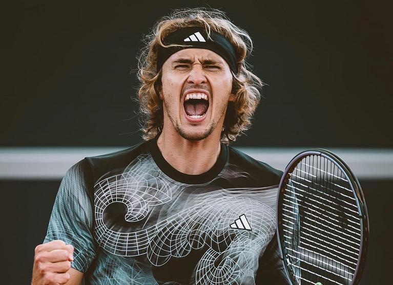 Il ruggito di Alexander Zverev (foto FB Hamburg European Open)