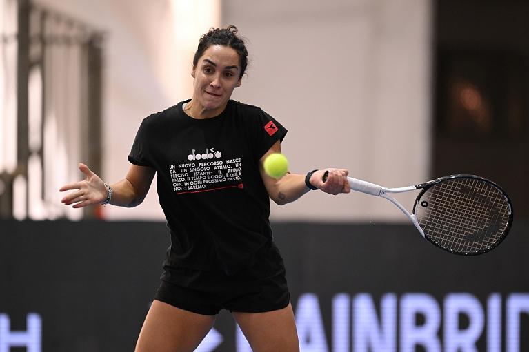 Martina Trevisan in allenamento in Billie Jean King Cup a Siviglia (Tullio Puglia/FITP)