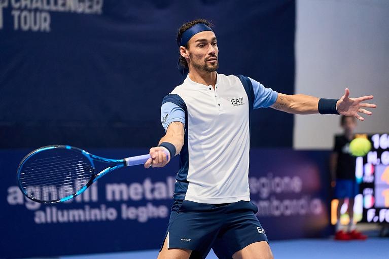 Fabio Fognini in azione (foto Milesi)