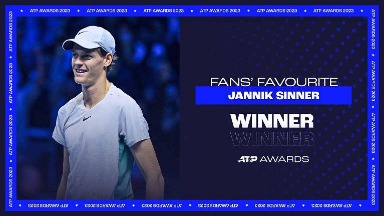 Jannik Sinner Fan's Favourite Award (Atp)