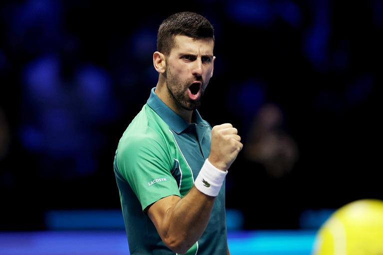 La grinta di Novak Djokovic (foto Sposito/FITP)