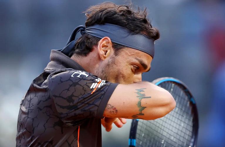La delusione di Fabio Fognini (foto Getty Images)