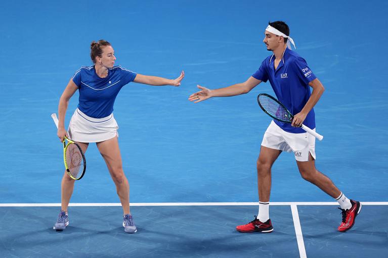 United Cup: Angelica Moratelli e Lorenzo Sonego (foto Getty Images)